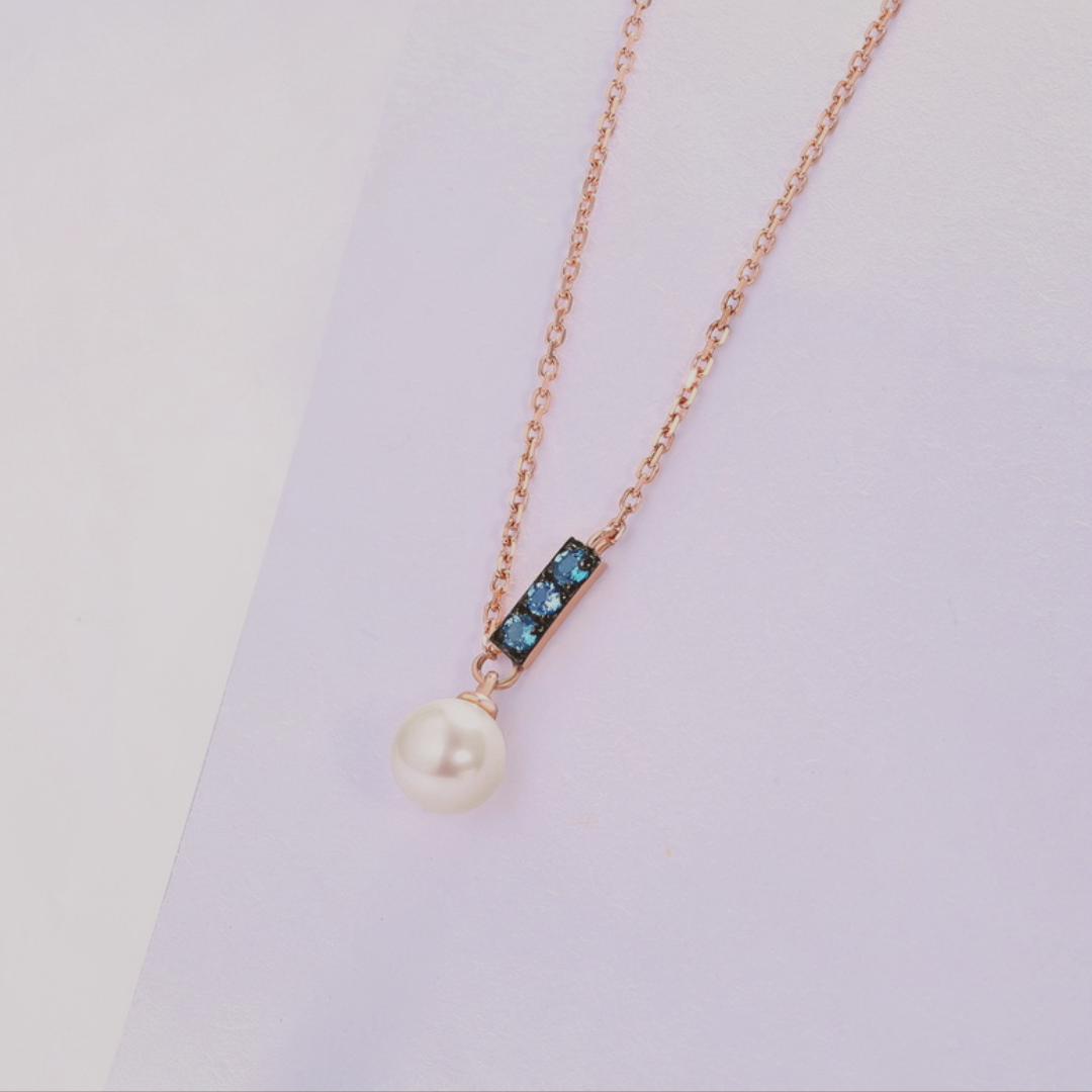 The Blush Saint - 14K Rose Gold Pearl Necklace - The Sonne Haus
