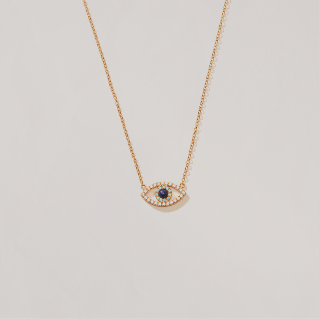 The Watchful Chain Evil Eye Necklace - The Sonne Haus