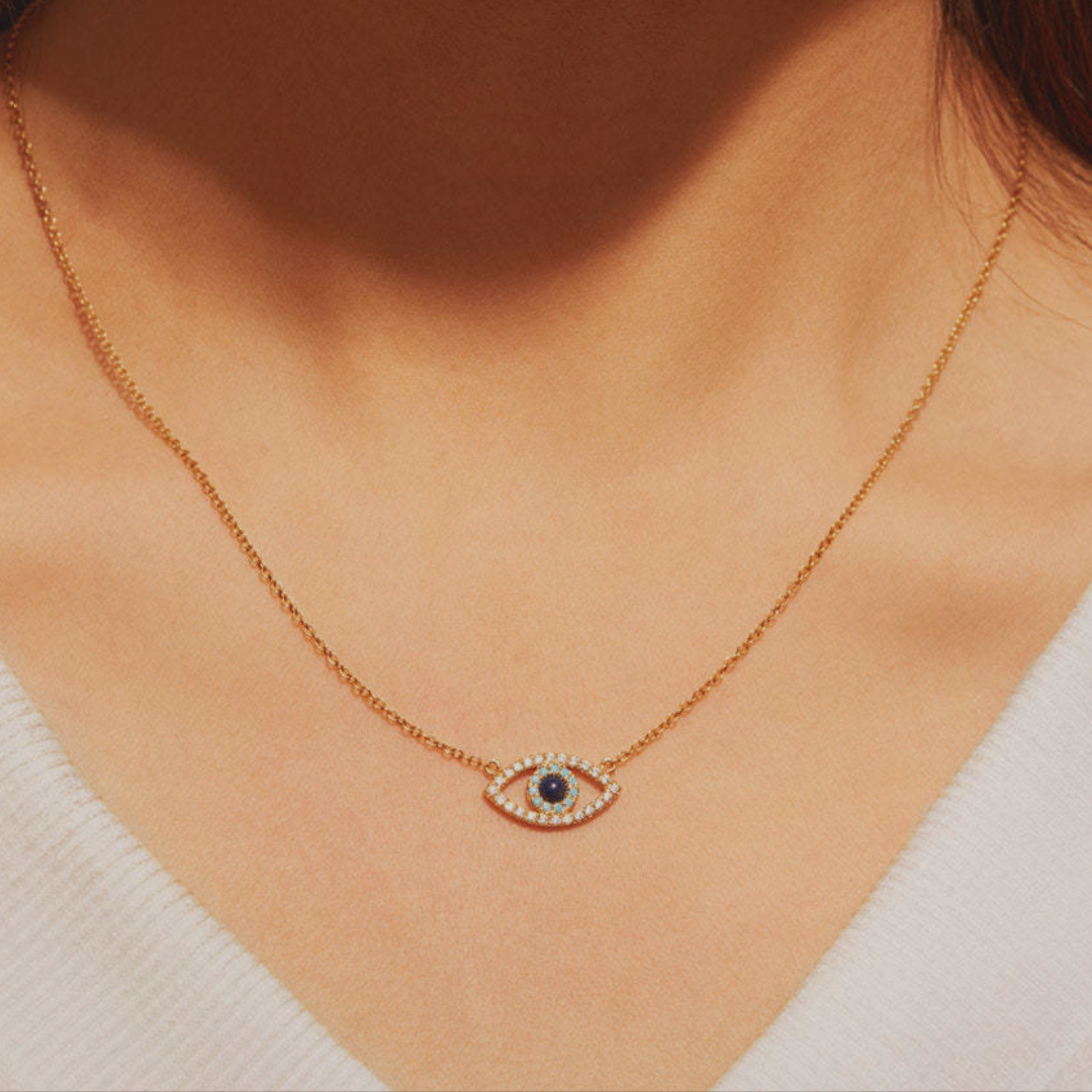 The Watchful Chain Evil Eye Necklace - The Sonne Haus