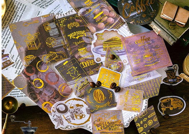 Momo Hot Stamping And Paper Large Sticker Pack Renaissance Series Handbook Album Diy Decorative Stickers 60 Pieces 8 Types