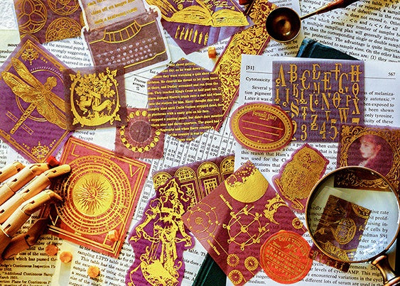 Momo Hot Stamping And Paper Large Sticker Pack Renaissance Series Handbook Album Diy Decorative Stickers 60 Pieces 8 Types