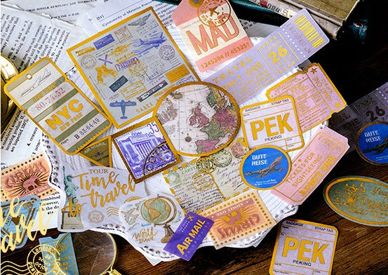 Momo Hot Stamping And Paper Large Sticker Pack Renaissance Series Handbook Album Diy Decorative Stickers 60 Pieces 8 Types