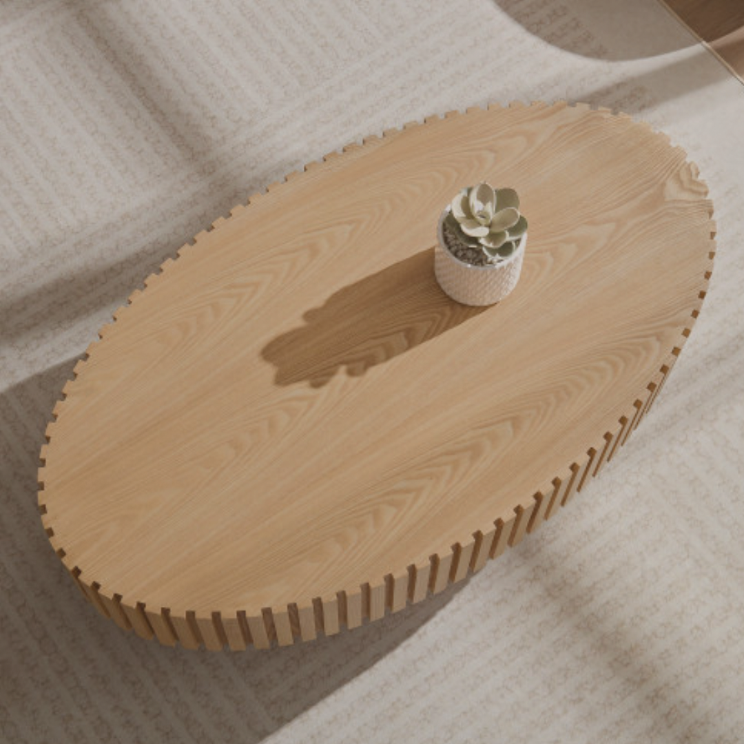 The Atelier Table – Handmade Drum Coffee Table - The Sonne Haus