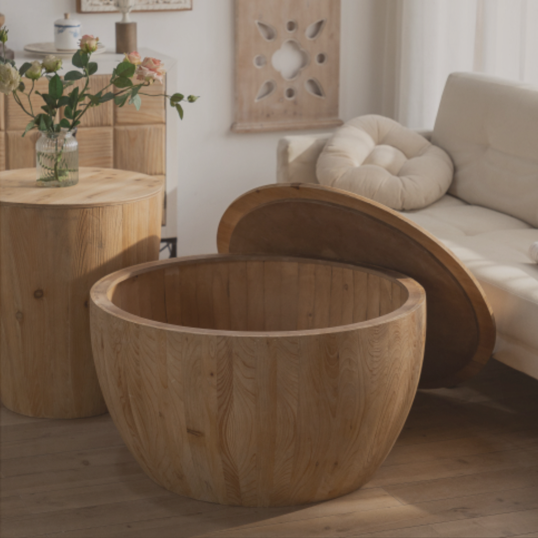 The Atelier Barrel Table Set - The Sonne Haus
