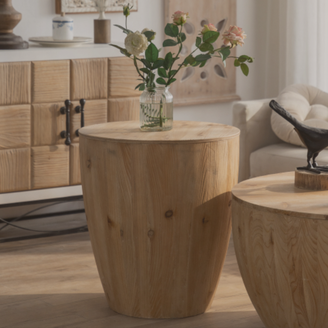 The Atelier Barrel Table Set - The Sonne Haus