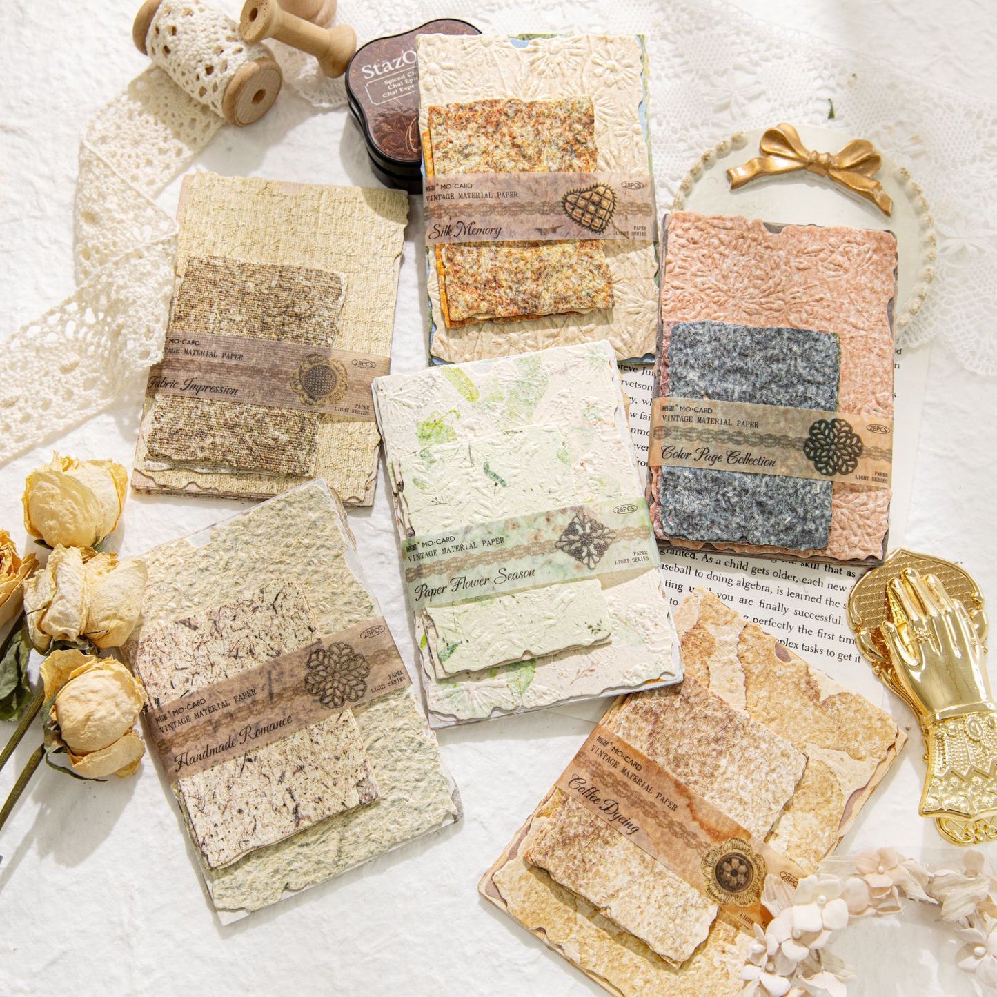 Paper Room Light And Shadow Series Coffee Stain Notebook DIY Decorative Collage Base Material