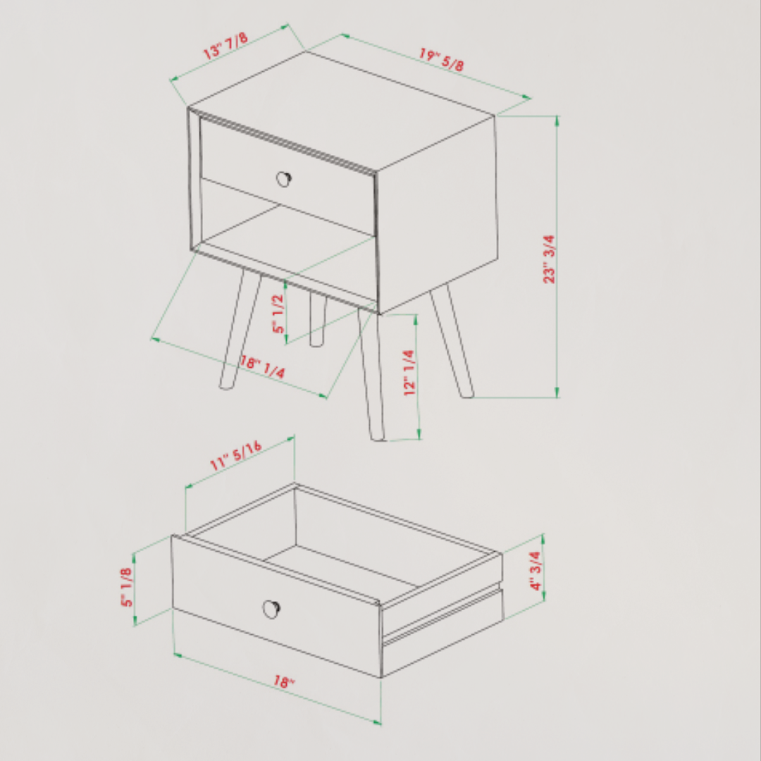 The Caramelo Stand™ – Solid Wood Nightstand - The Sonne Haus