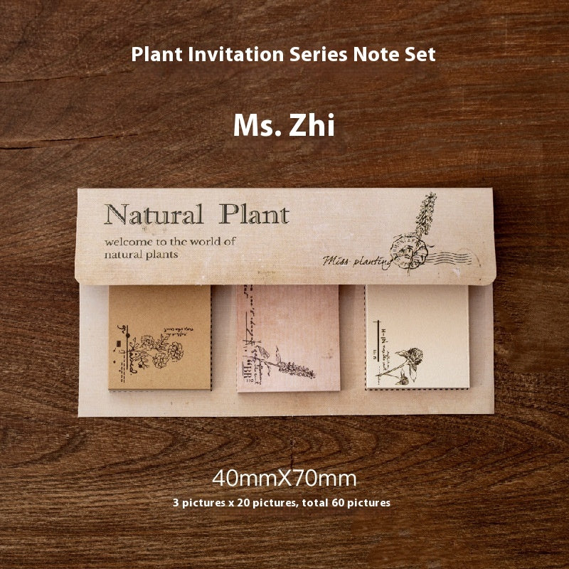 Notes Plant Series Vintage Flower And Grass Notebook DIY Decorative Paper