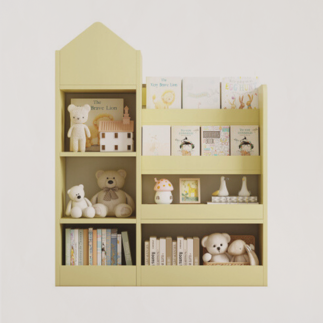 Play & Pause Wood Montessori Bookshelf