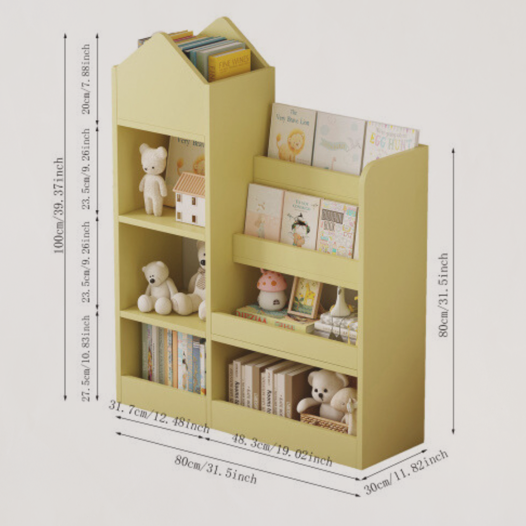 Play & Pause Wood Montessori Bookshelf