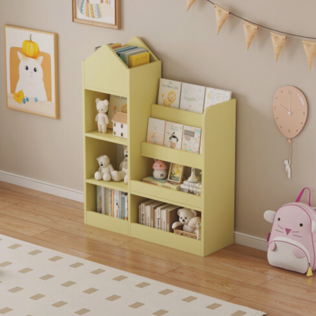Play & Pause Wood Montessori Bookshelf