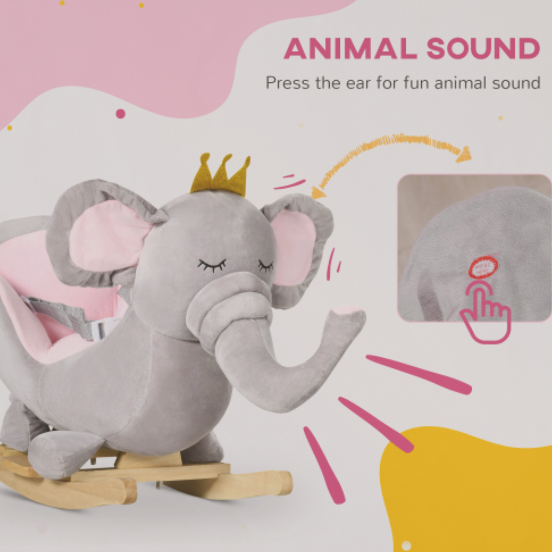 Trunk & Tumble™ – Soft Rocking Elephant Chair