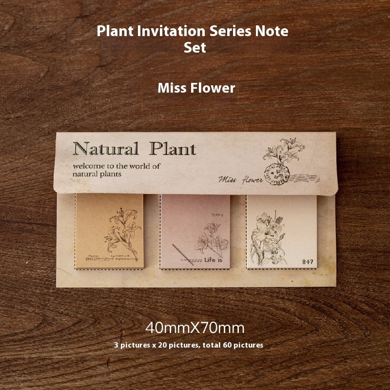 Notes Plant Series Vintage Flower And Grass Notebook DIY Decorative Paper