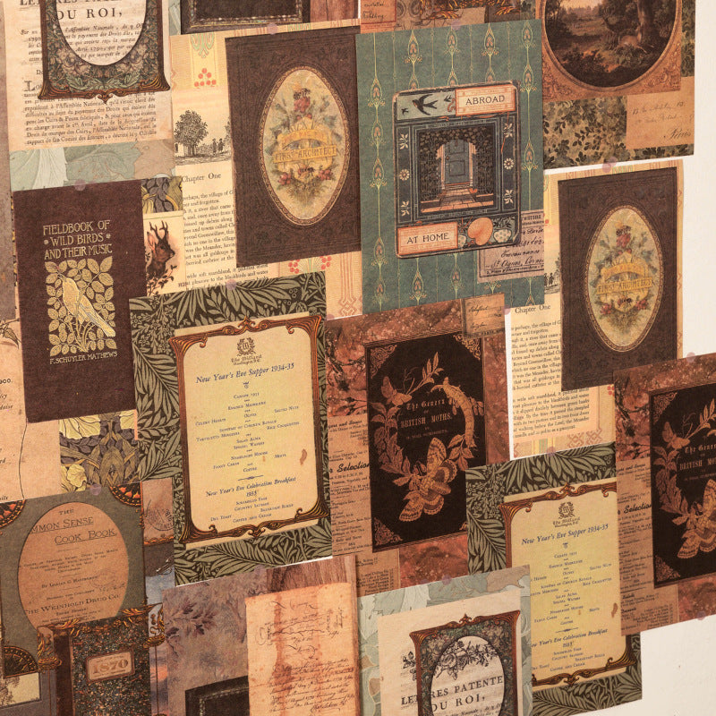 Time Small Box Series Collage Nostalgic Notebook DIY Base Decoration Material