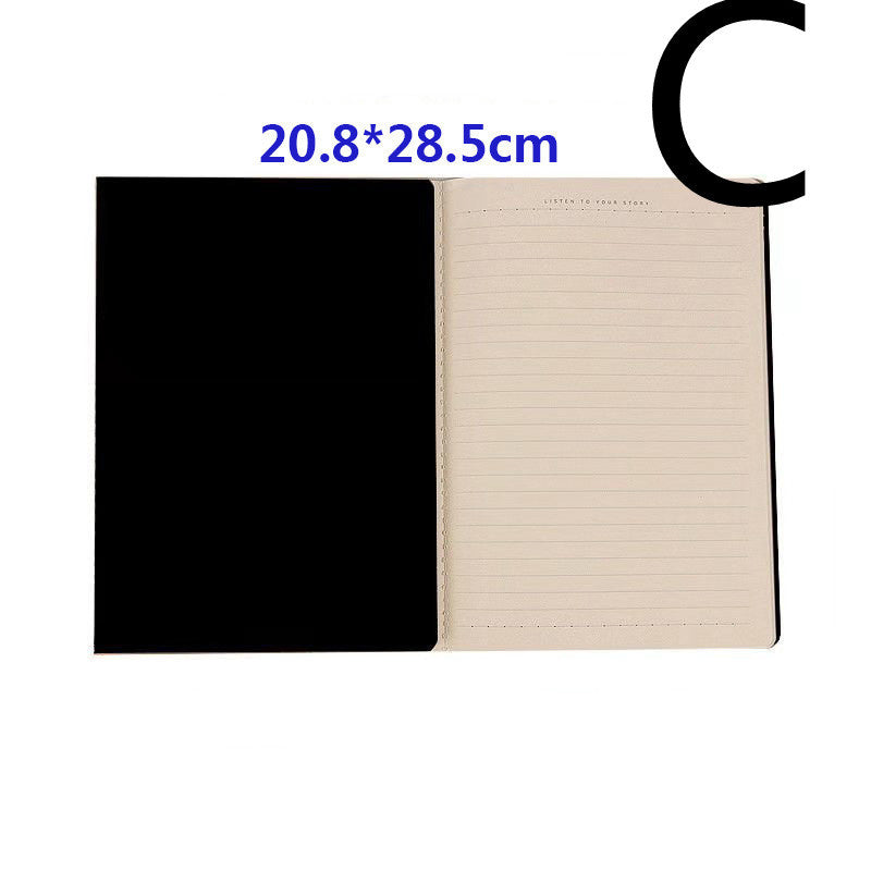 Hand-painted Notebook With Horizontal Lines On Kraft Paper Inner Pages