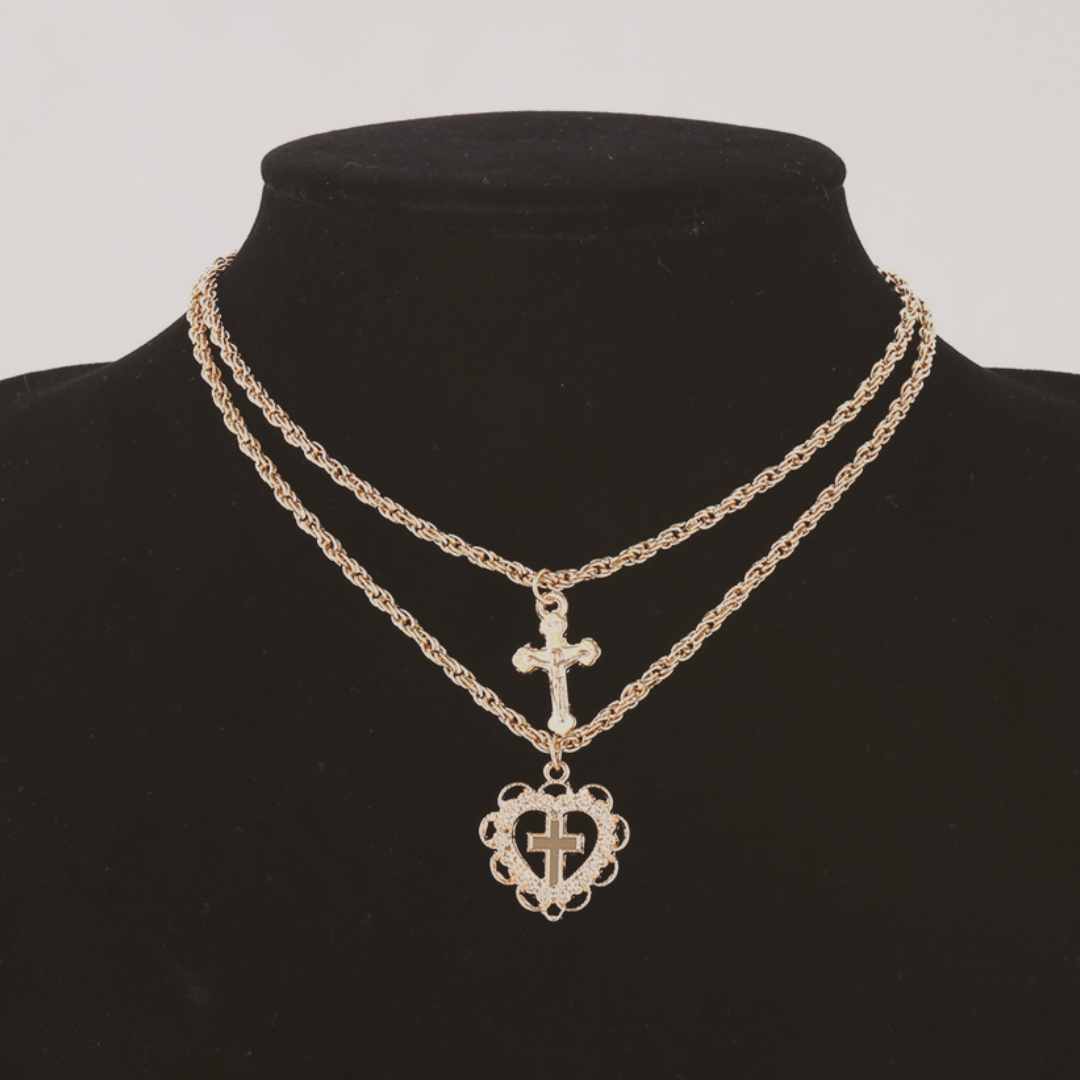 The Sancta Layer - Multilayer Divine Feminine Necklace - The Sonne Haus