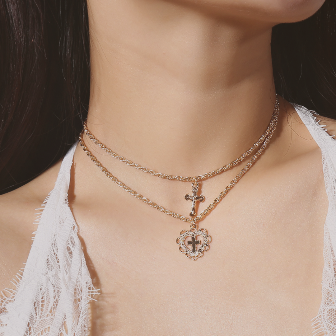 The Sancta Layer - Multilayer Divine Feminine Necklace - The Sonne Haus