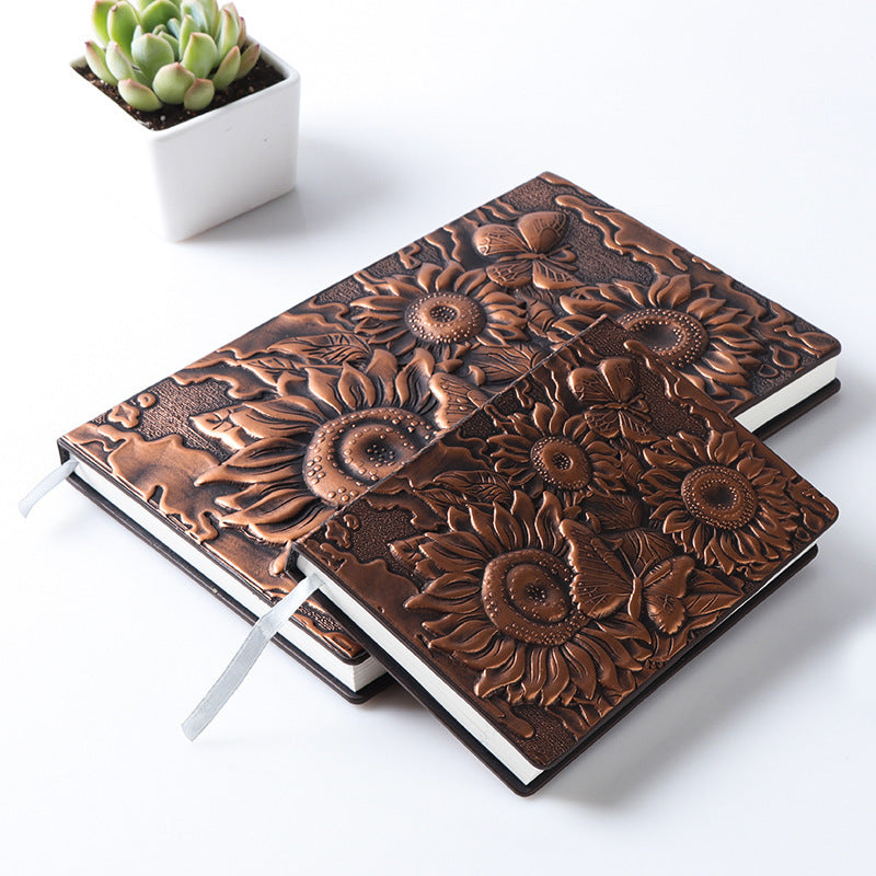 High-end PU European Style Embossed Retro Notebook