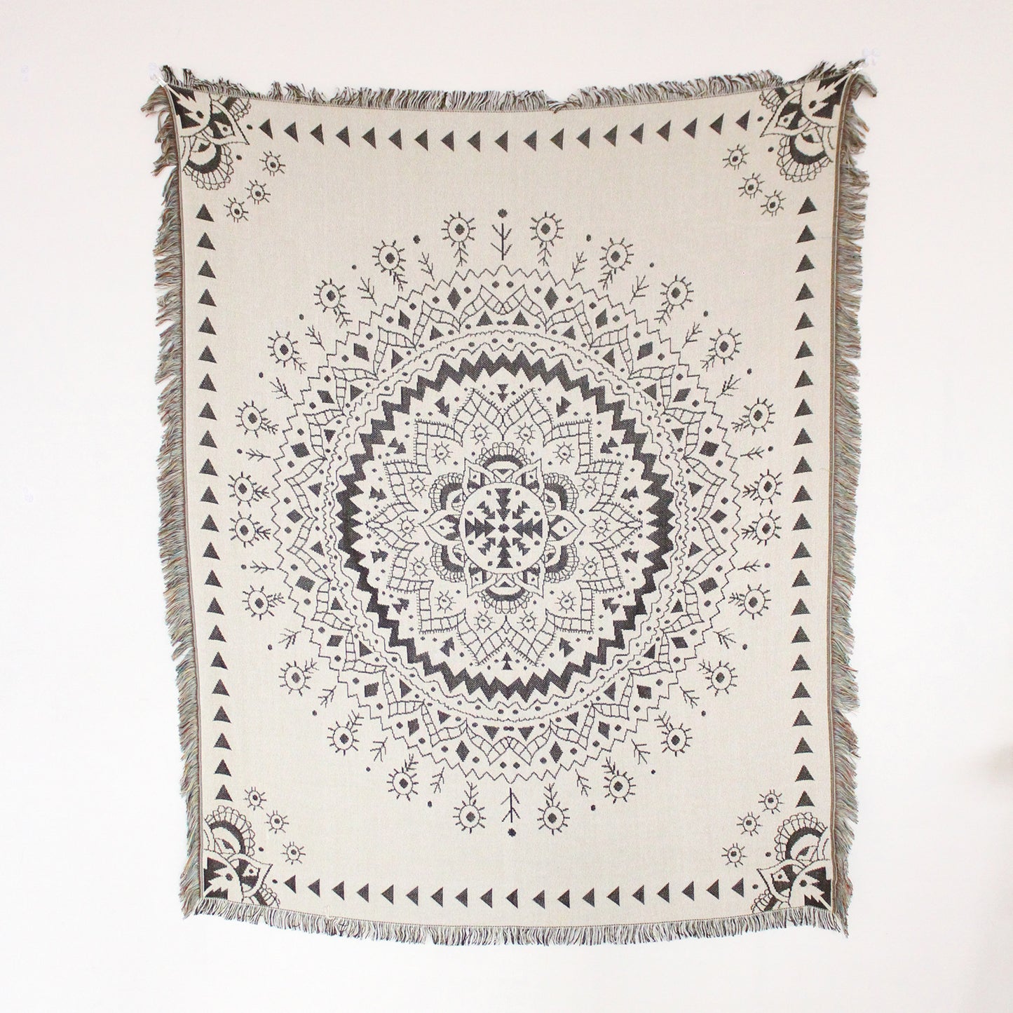 Sofa Cover Casual Boho Blanket Fringe - The Sonne Haus