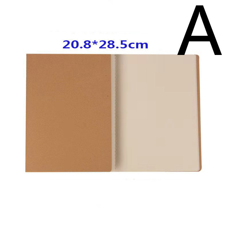 Hand-painted Notebook With Horizontal Lines On Kraft Paper Inner Pages