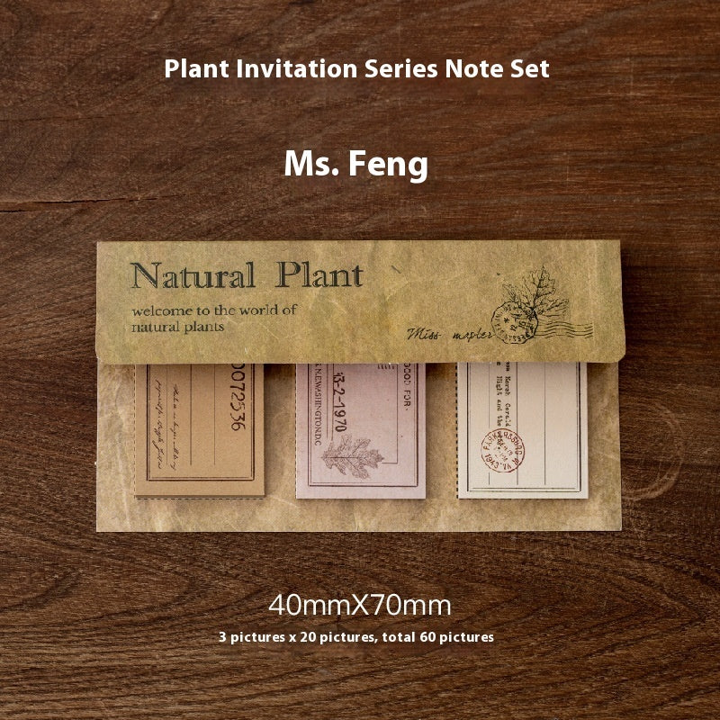 Notes Plant Series Vintage Flower And Grass Notebook DIY Decorative Paper