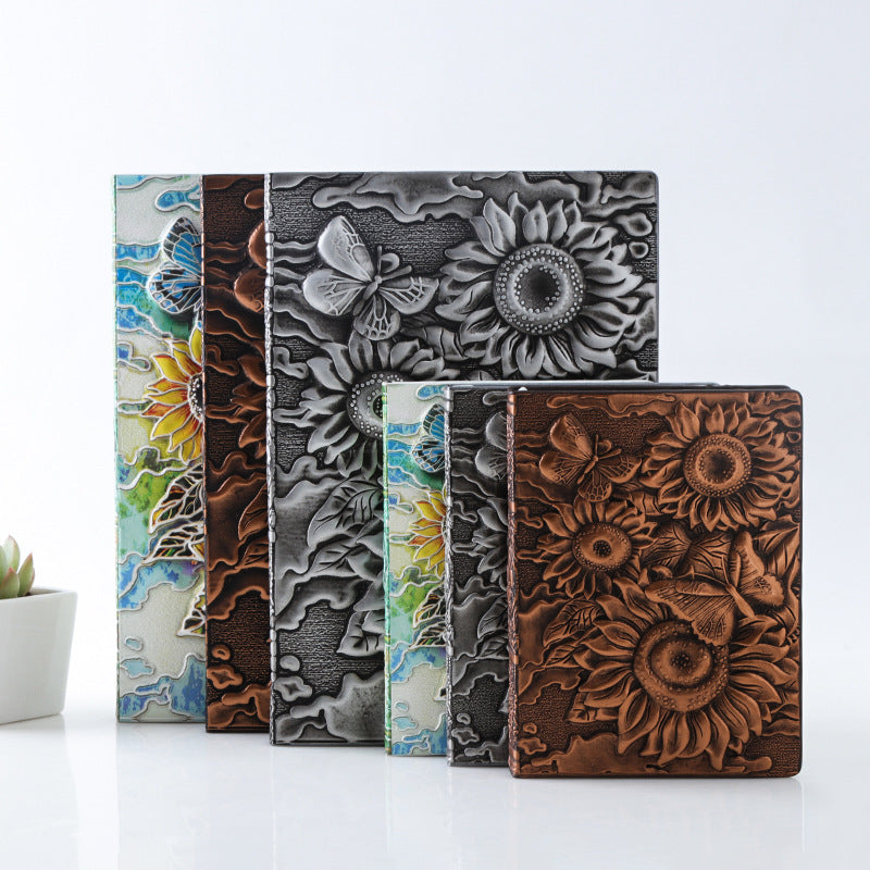 High-end PU European Style Embossed Retro Notebook