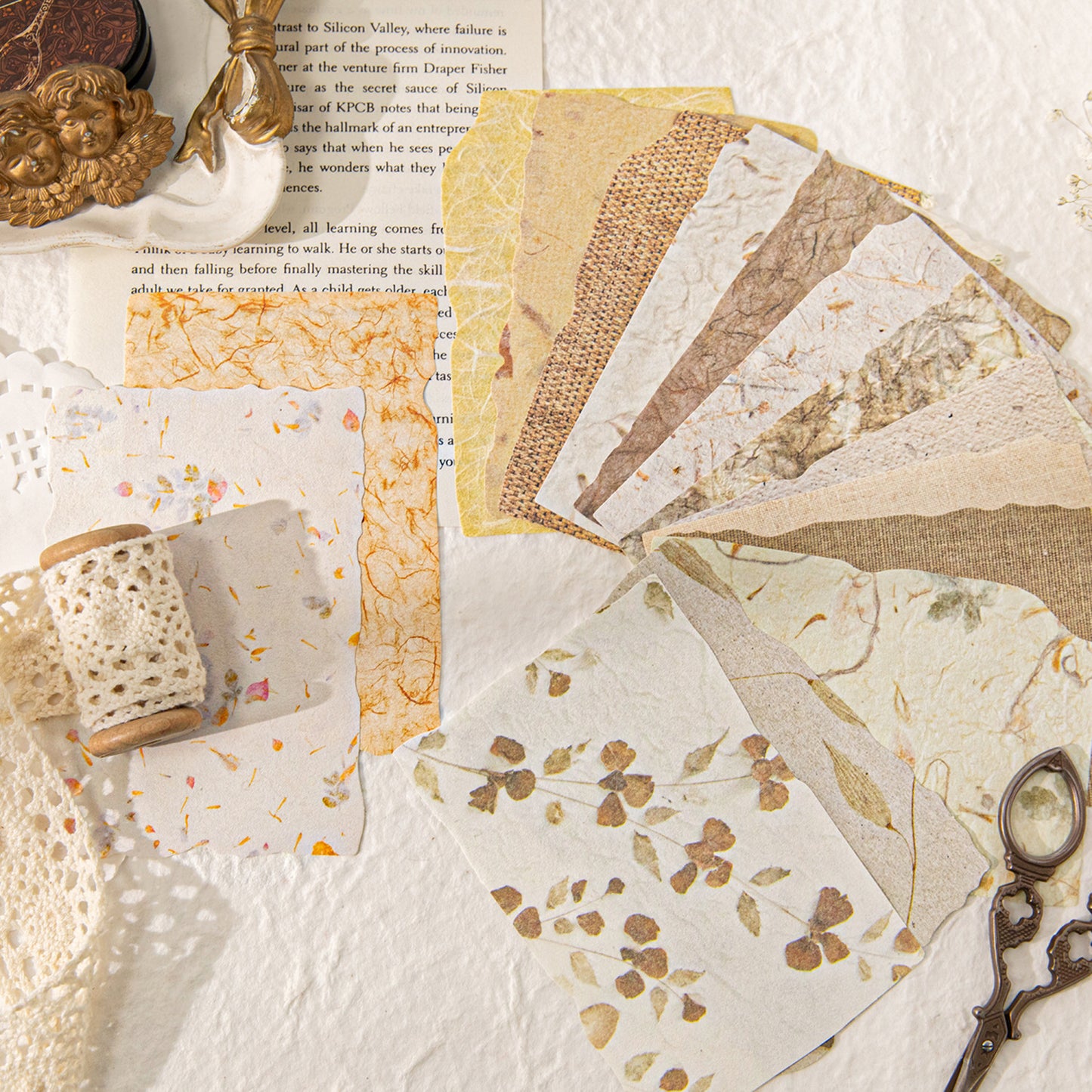 Paper Room Light And Shadow Series Coffee Stain Notebook DIY Decorative Collage Base Material