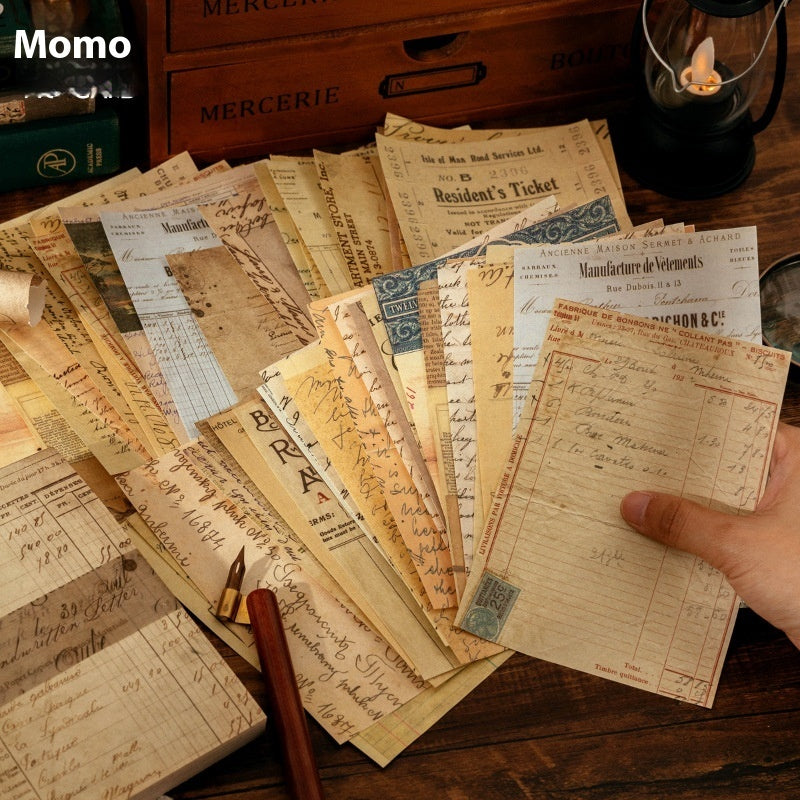 Material Paper Retro Artistic Background Notebook DIY Note