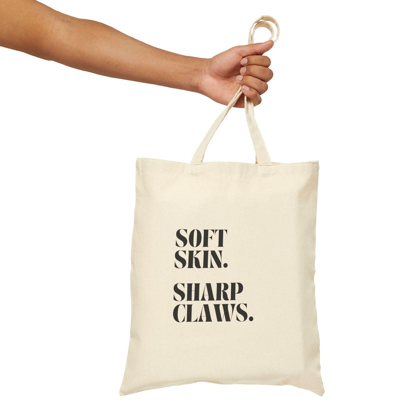Soft Skin Sharp Claws Tote Bag | Eco-Friendly Cotton Canvas Bag | Perfect Gift Idea | Reusable Shopping Tote | Girly Things - The Sonne Haus