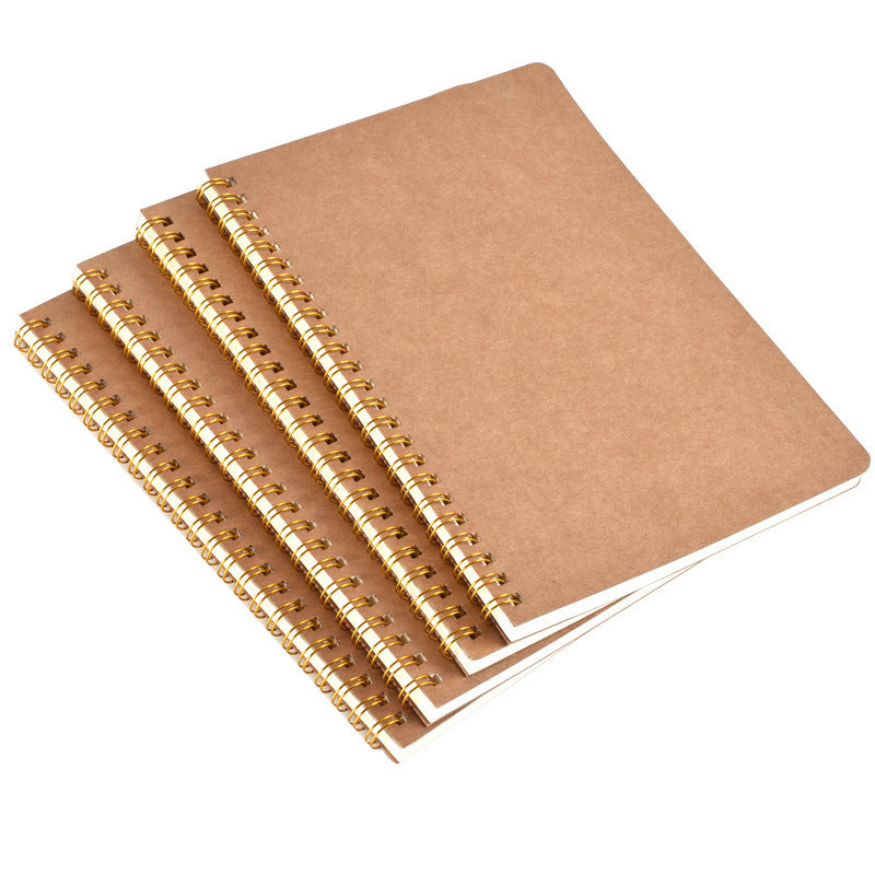 Student A5 Grid Dot Matrix Hand Account Blank Kraft Paper Coil Notebook