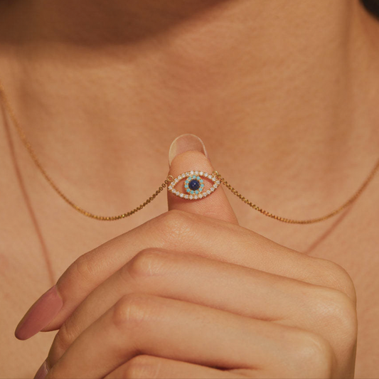 The Watchful Chain Evil Eye Necklace - The Sonne Haus
