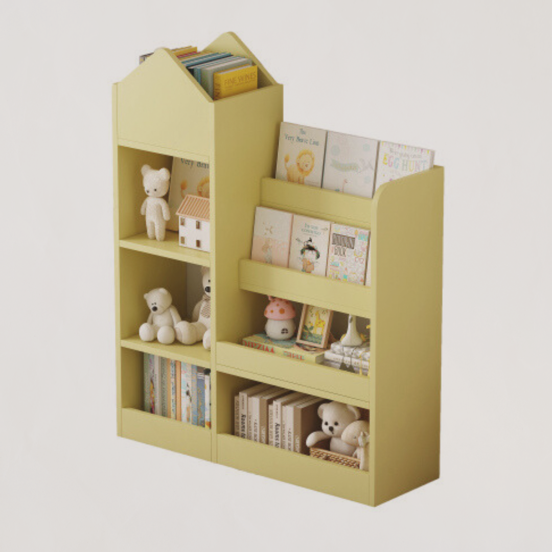 Play & Pause Wood Montessori Bookshelf
