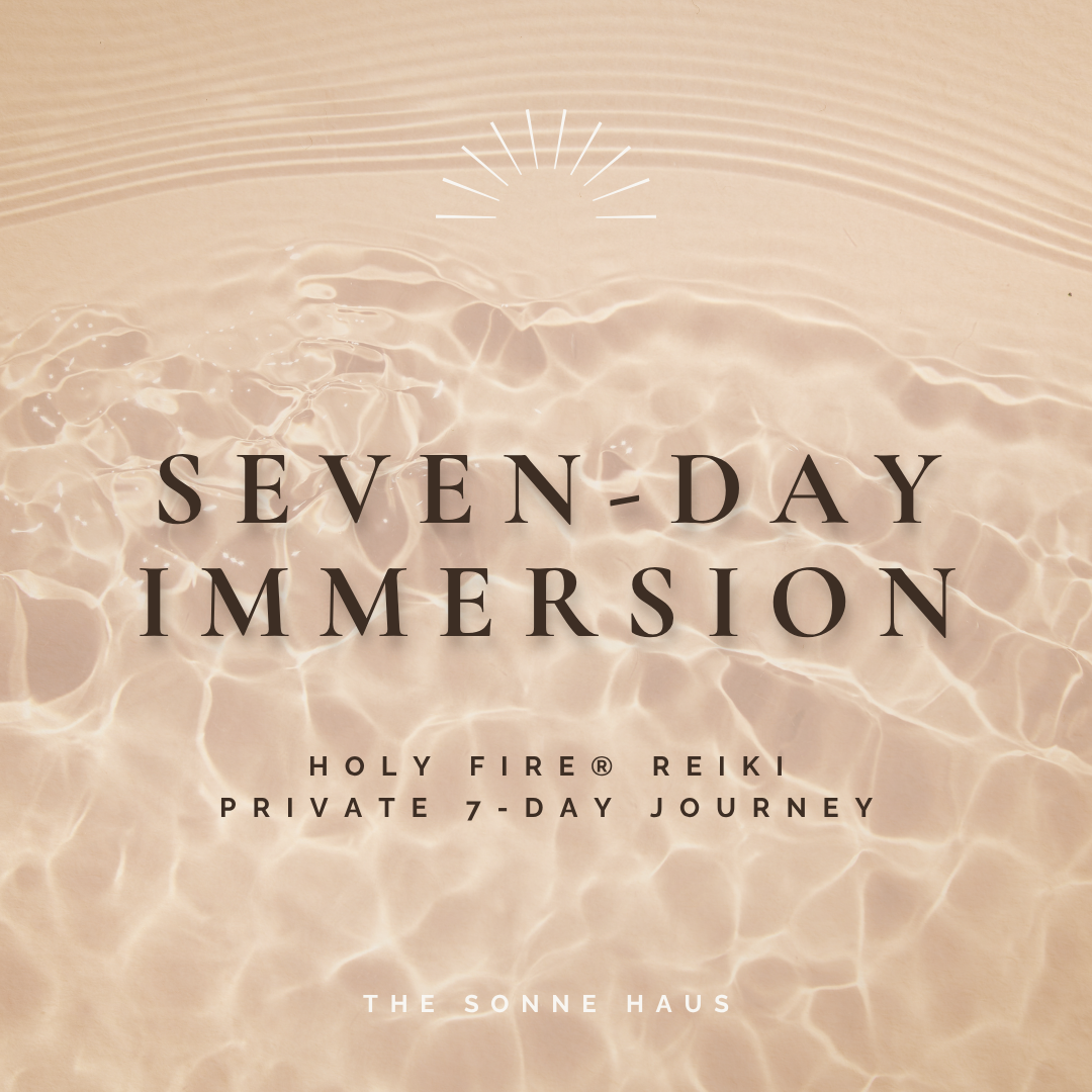 Seven-day remote Reiki immersion for emotional healing and burnout recovery, Intensive Holy Fire Reiki healing session for energetic restoration, Remote spiritual healing intensive for emotional exhaustion, Extended Reiki support for nervous system overwhelm and energetic depletion, Deep energy healing immersion for emotional recalibration and restoration
