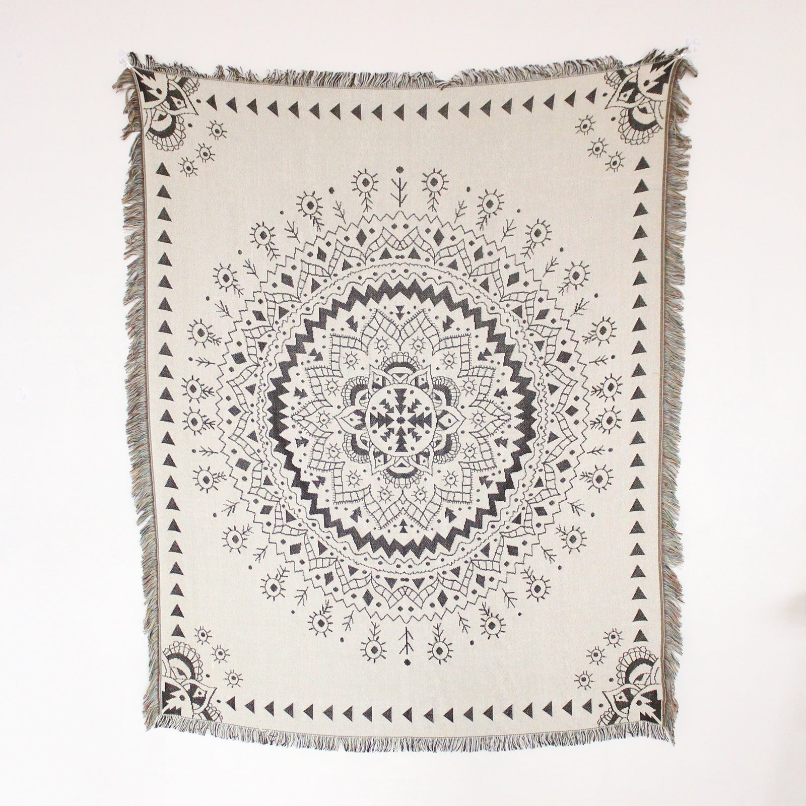 Sofa Cover Casual Boho Blanket Fringe - The Sonne Haus