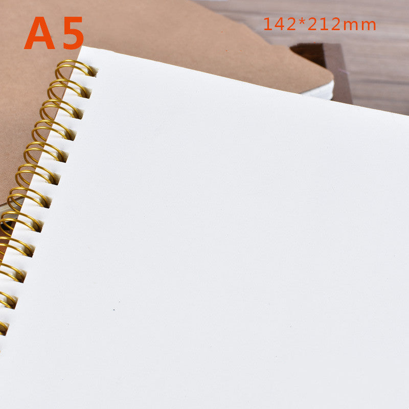 Student A5 Grid Dot Matrix Hand Account Blank Kraft Paper Coil Notebook
