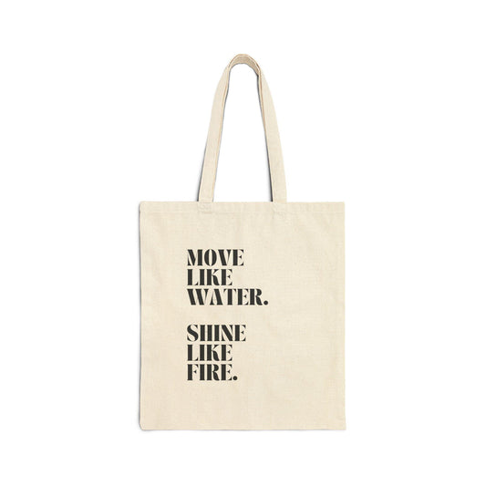 Motivational Cotton Canvas Tote Bag, Eco-Friendly Shopping, Gym Bag, Gift for Her, Inspirational Quote Tote - The Sonne Haus