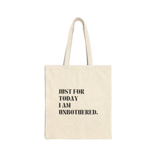 Unbothered Cotton Canvas Tote Bag - Eco-Friendly, Shopping Bag, Motivational Gift, Reusable Bag, Everyday Tote - The Sonne Haus
