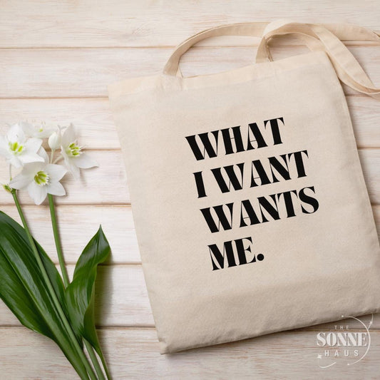 Motivational Cotton Canvas Tote Bag - Eco-Friendly, Reusable Grocery Tote, Beach Bag, Yoga Bag, Gift for Her - The Sonne Haus