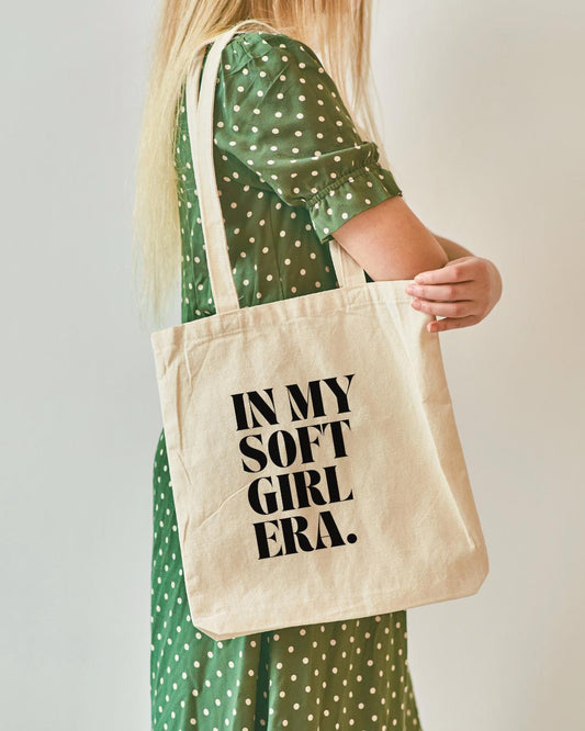 In My Soft Girl Era Tote Bag, Eco-Friendly Canvas Bag, Shopping Tote, Gift for Her, All-Occasion Carryall, Minimalist Style - The Sonne Haus