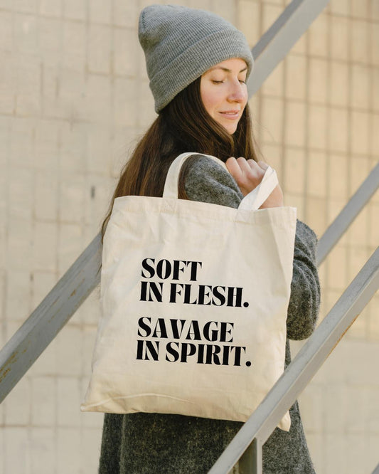 Inspirational Cotton Canvas Tote Bag - Motivational Message, Perfect for Every Day Use, Gift for Friends, Eco-Friendly Shopping, Gym Bag, - The Sonne Haus